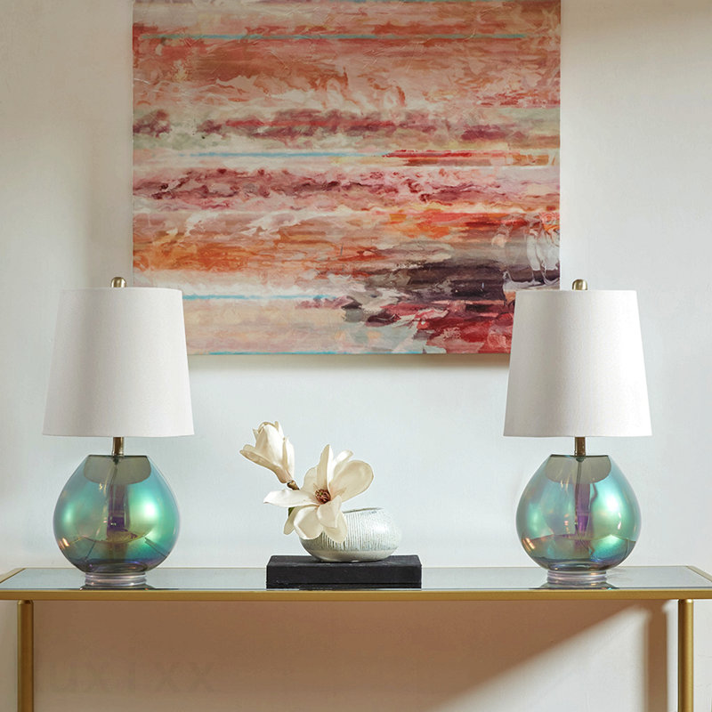 Lampe de table en verre