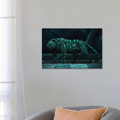 Space Tiger by Jade Merien - Wrapped Canvas Gallery-Wrapped Canvas Giclée