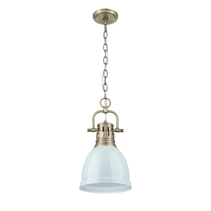 Alethia 1 - Light Pendant, Seafoam, Aged Brass