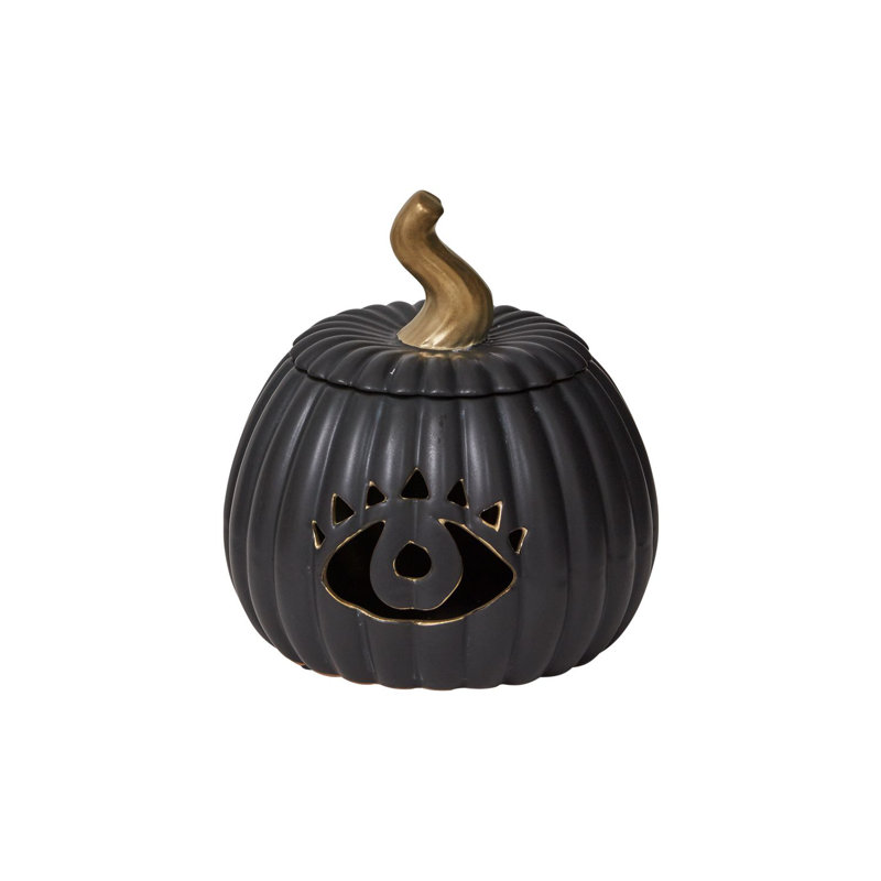 Ceramic Tabletop Lantern, 8" H x 7.25" W x 7.25" D
