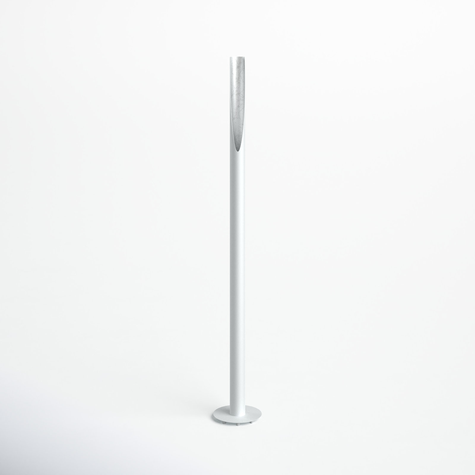 Axis 54'' Floor Lamp, White/ Silver