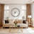 Crystal-Embedded Round Wall Clock with Foldable Frame