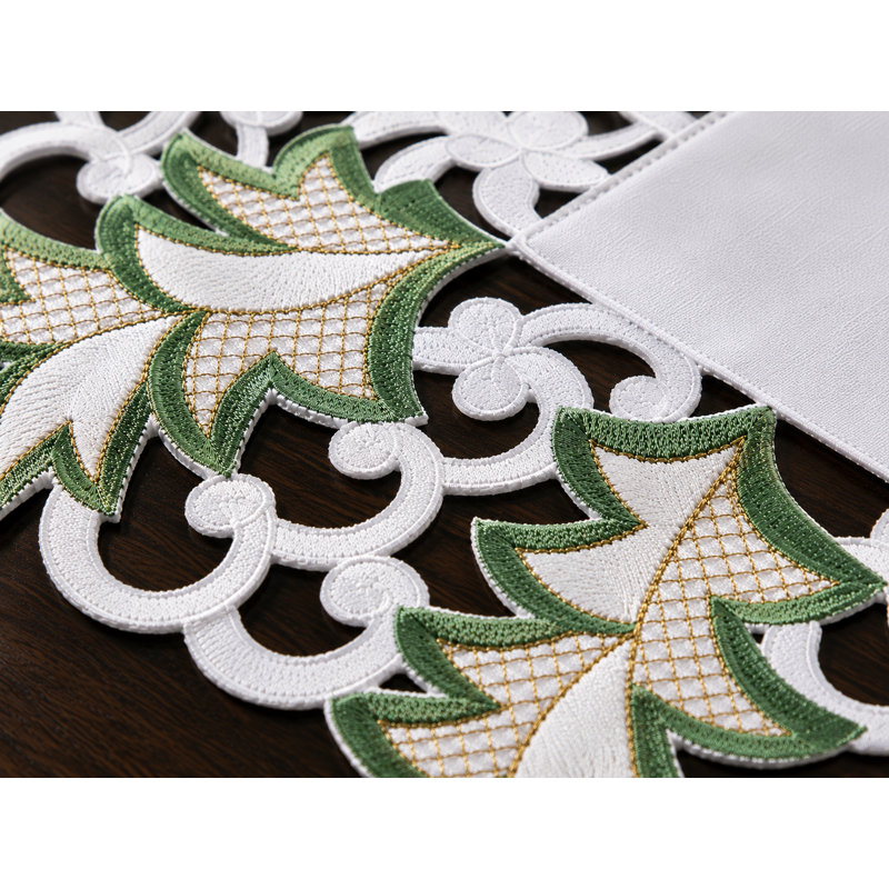 Salley Embroidered Cutwork Holiday Runner