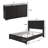  Farmhouse 2 Piece Queen Bedroom Set, Platform Bed And 6 Drawer Dresser, Black-594345215-594345210
