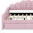Upholstered Daybed With Elegant Shell-Shaped Backrest & Built-In Storage Drawers-223218674