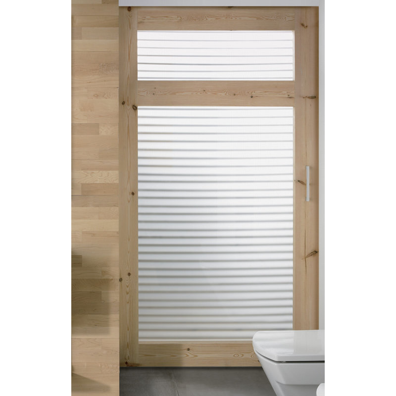 H 78,7 po x l 11,8 po, film de fenêtre d'intimité rayé givré 3D, adhésif de fenêtre statique non adhésif pour salle de bain, chambre à coucher, cuisine et bureau