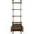 Rustic Appeal Side With Oak And Black And Three Shelf Two-Door Storage Metal Frame