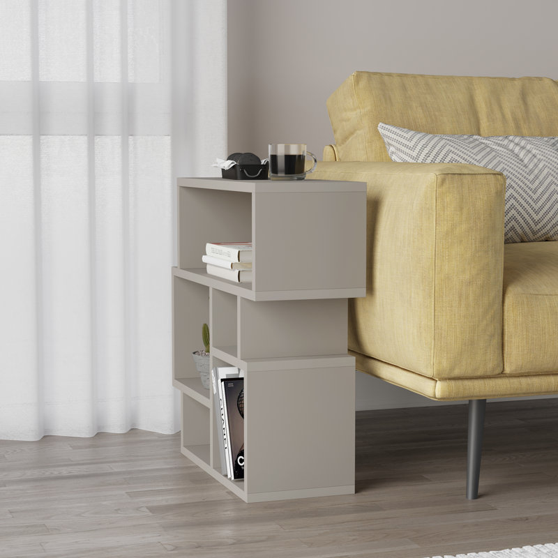 Airlia Floor Shelf End Table, Sandstone
