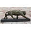Sculpture de tigre en bronze sur base de marbre - art animalier