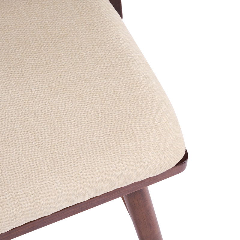 Tabouret de comptoir moderne en bois d'hévéa Alder, Noyer foncé, 2