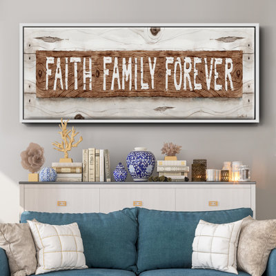 Faith Family Forever - toile encadrée