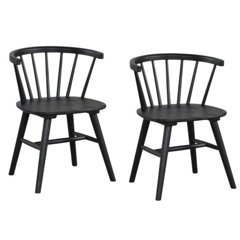 Ensemble de 2 chaises de salle à manger Yely, Black