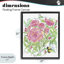 Cadre flottant pivoine et bourdon, design Maureen Grigs-1757975143-1757975142