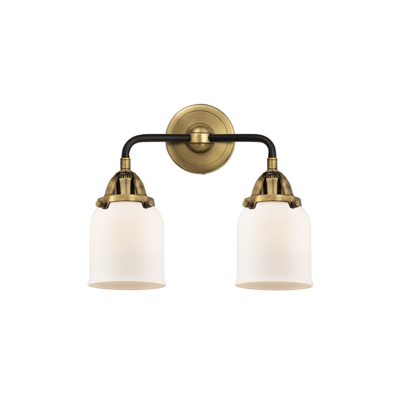 Shauna 2 - Light Vanity Light, Matte White, LED, Black Antique Brass