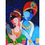 Radha Krishna (lien de l'amour) | Acrylique sur toile | Par Santosh Narayan Dangare