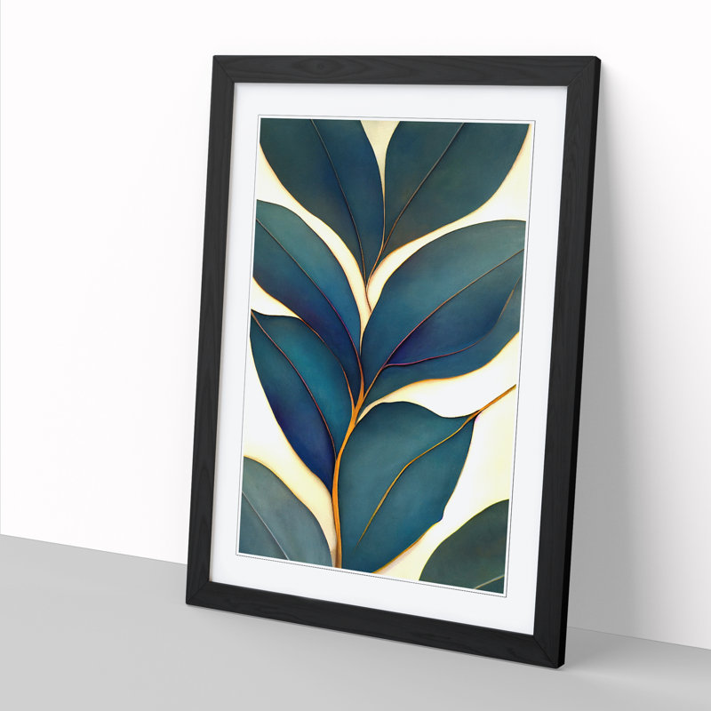 Marlinton Pretty Leaf - Wall Art, 64cm H x 46cm W x 2cm D, Walnut