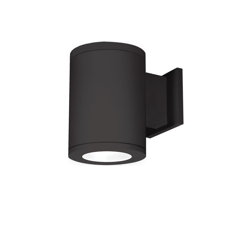 Applique murale d'extérieur à tube DEL, Noir, H 7,13 po x l 5 po, 3000 K