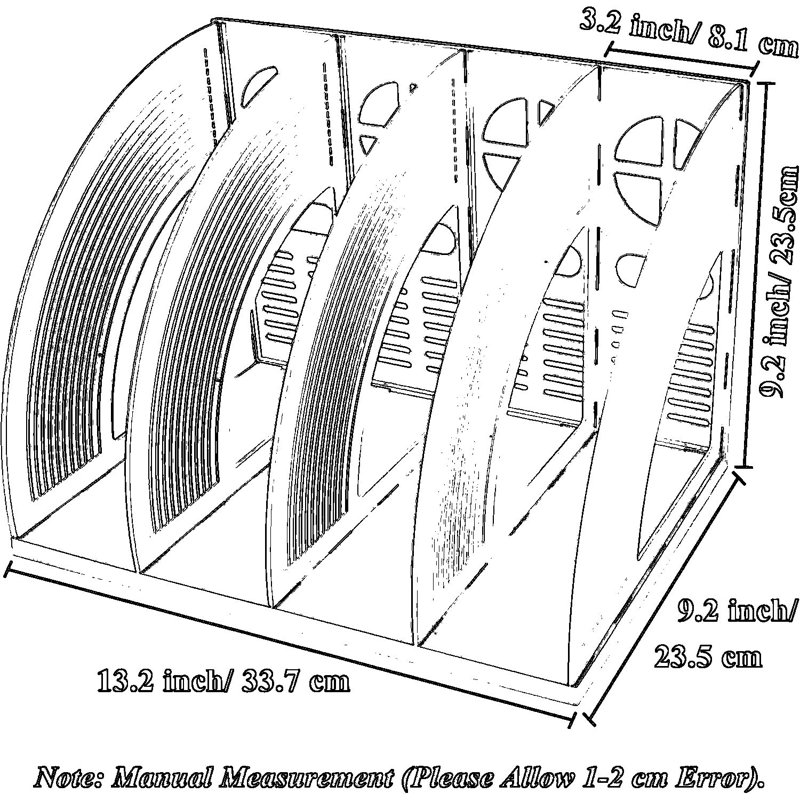 Classeur de bureau à 4 compartiments, porte-revues en plastique robuste et porte-documents à conception ouverte pour le bureau et la maison