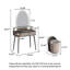 Coiffeuse italienne haut de gamme de 59,5 cm avec grand miroir élégant-914794398