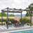 12 Ft. W x 10 Ft. D Metal Pergola with Canopy-56215089