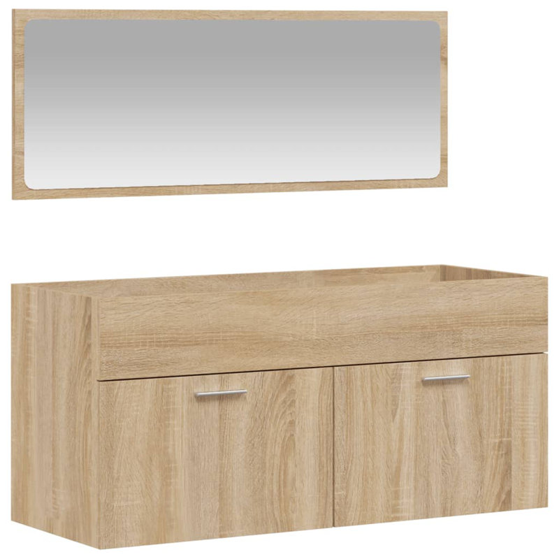 Kolling Freestanding Bathroom Cabinet, Sonoma Oak