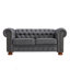 Causeuse de canapé classique en similicuir Chesterfield