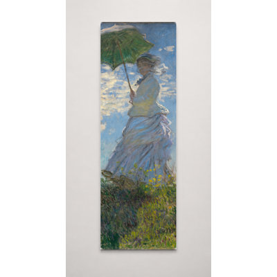 Woman with a Parasol – Madame Monet and Her Son (1875) — Tall Canvas Wall Art