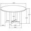 Table de salle à manger Billie, structure en bois brun, pieds croisés, ronde de 46 po