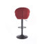 Ensemble de 2 tabourets de bar réglables avec dossier et repose-pieds, chaises de bar à hauteur de comptoir pour la cuisine, pub -RED