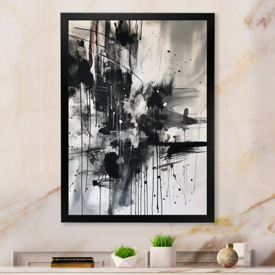 «Exploration des profondeurs du marbre noir III» sur toile