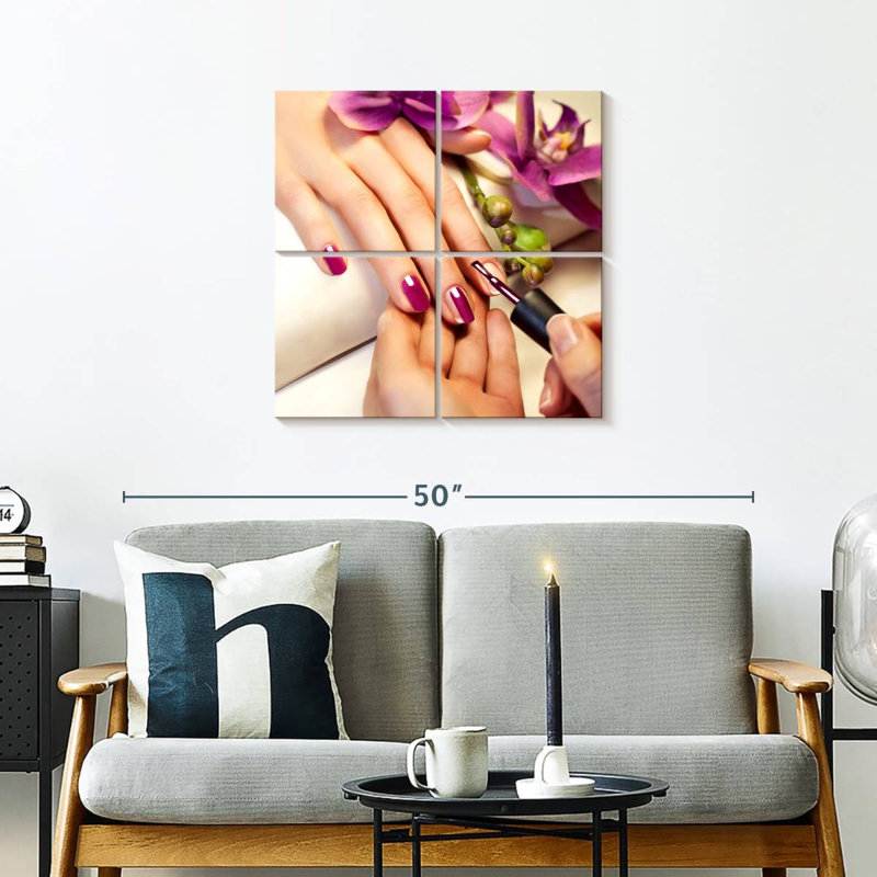 Clous d'inspiration orchidée, H 26 po x l 26 po