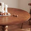 Table de salle à manger ronde en bois massif brun noisette-119893773