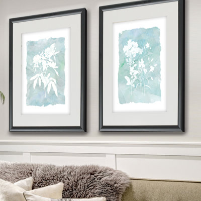 «Silhouette Botanical II», ensemble de 2 reproductions d'impressions encadrées