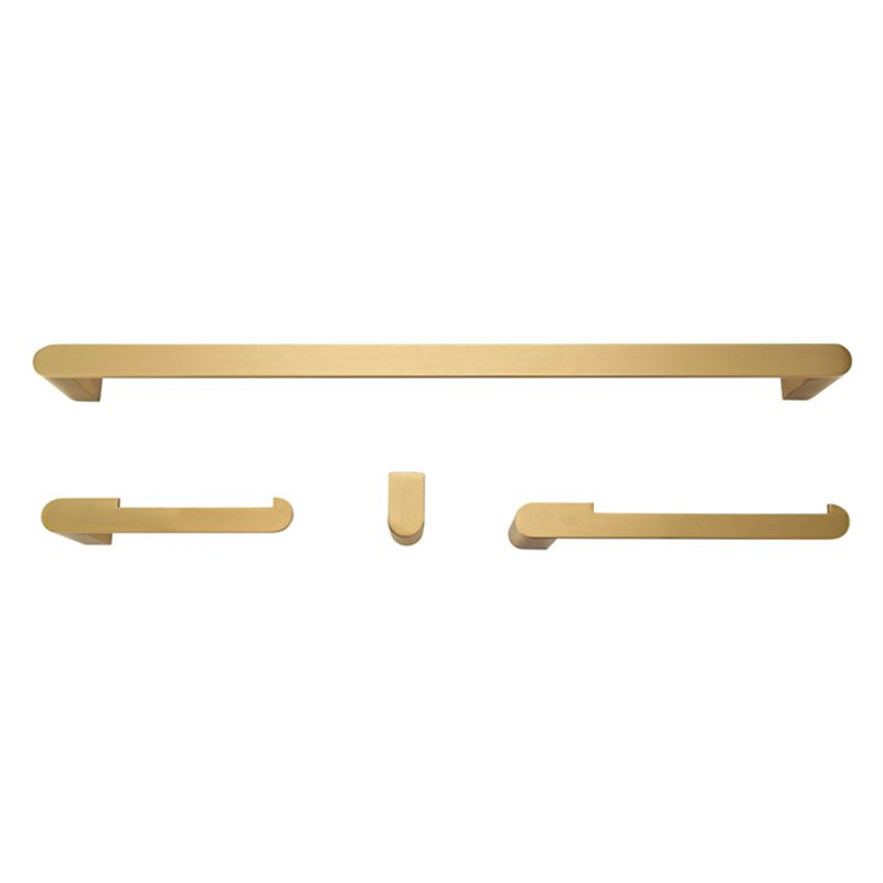 Ensemble de quincaillerie de salle de bain 4 pièces, Or brossé