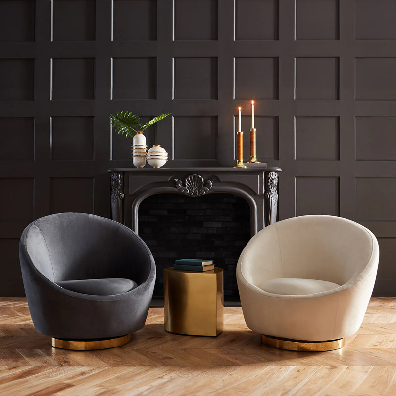 Ether Swivel Chair, Bergamo Charcoal