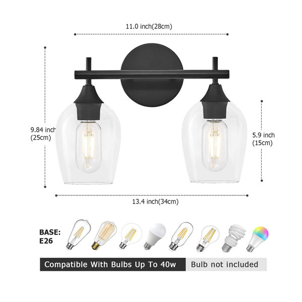 Breakwater Bay Schellsburg 2 - Light Vanity Light | Wayfair