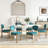 Mid Century Wooden Oval Pedestal Dining Table Sets-2147471476-2147471479-2147471475