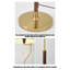 Lampe sur pied en fer, tissu et PVC de style rétro