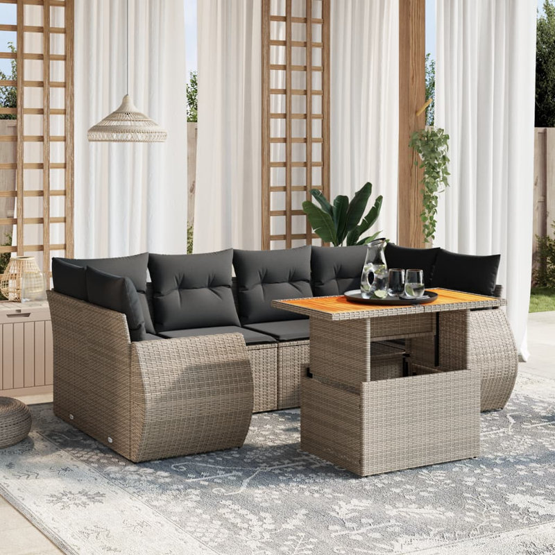 Ensemble de canapé de jardin Vidaxl gris