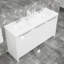 Ensemble de meuble-lavabo double 63 "avec miroir 63"