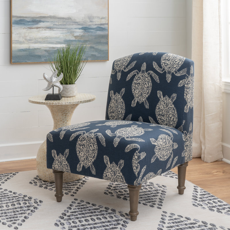 Fauteuil de chambre Almyra, Marine, Brun