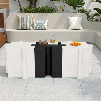 Ensemble de 3 tables de casse-tête artistique, tables d'appoint modulaires MGO avec emboîtement (2 convexes et 1 concave), capacité de 200 lb pour l'intérieur et l'extérieur