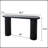 Modern Black Fluted Console Table, 56/