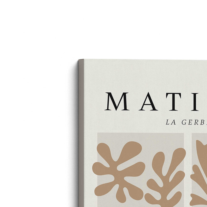 Matisse's La Gerbe Quartet en brun, Toile tendue, H 54 po x l 36 po x P 1,25 po