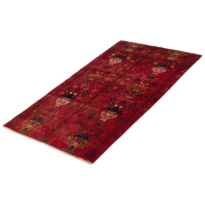 Tapis rouge fait à la main One Of Kind Melis 3 pi 11 po x 7 pi 7 po
