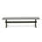 3 Piece Kitchen Table Set for Small Spaces Contains a Rectangle Dining Room Table with X-Legs and 2 Dining Bench, wire brushed black base finish-413639912-413639956-413639954