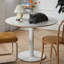 Table de salle à manger ronde en bois manufacturé blanc-693002423
