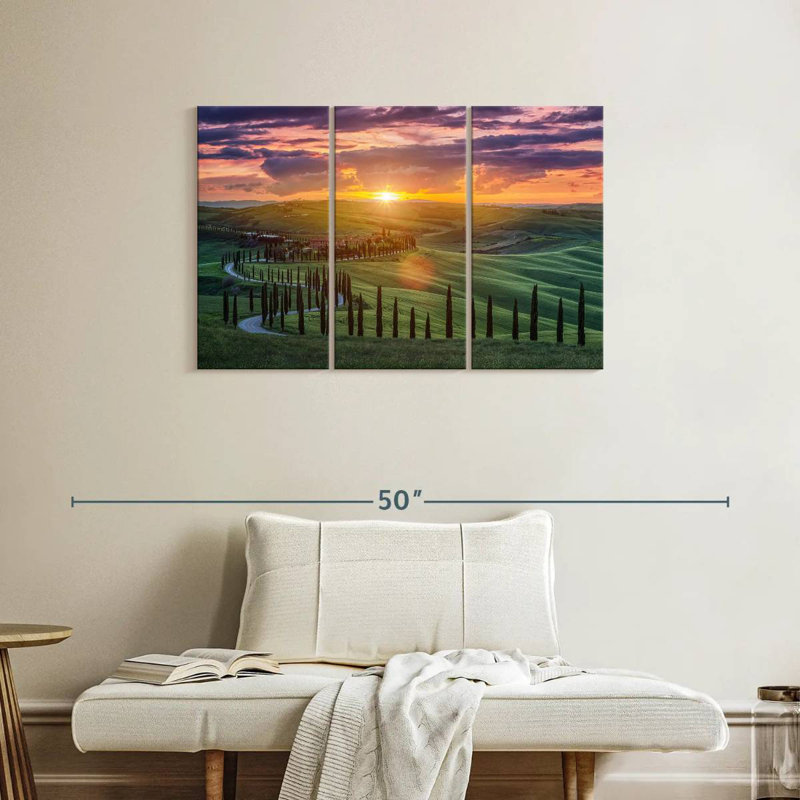 Sebbie Sunset Over Tuscany, 24" H x 38" W