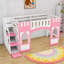 Lit mezzanine simple avec escalier de rangement et garde-corps-1460465615