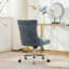 Chaise de bureau en velours avec dossier capitonné et base en métal-1163610696-1163610699